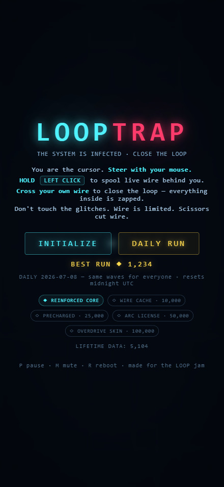 LOOPTRAP title screen
